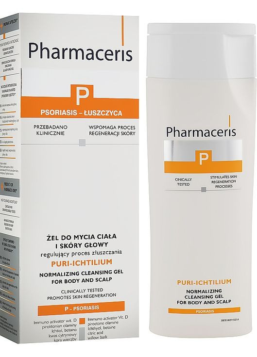 Гель для миття шкіри голови і тіла P Puri-Ichtilium Body and Scalp Wash Gel 250ml (93543-22717) Pharmaceris (368610096)
