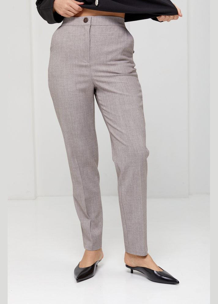 Женские классические брюки со стрелками светло-серые Arjen (289787535)