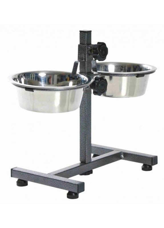 Стойка с металлическими мисками для собаки, регулируемая по высоте 2х750 мл Trixie (329033833)