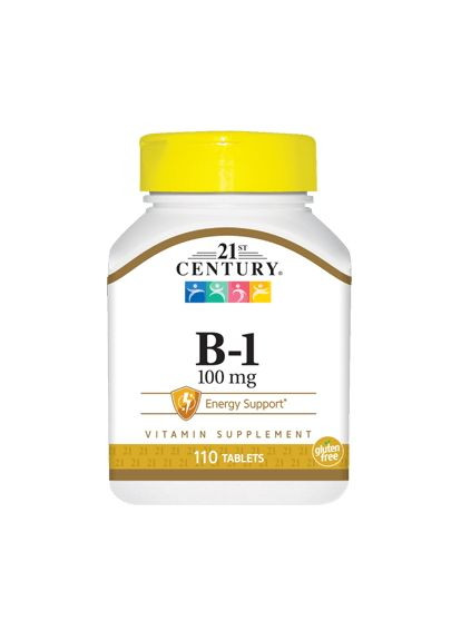 Вітаміни та мінерали Vitamin B1 100 mg, 110 таблеток 21st Century (322238519)
