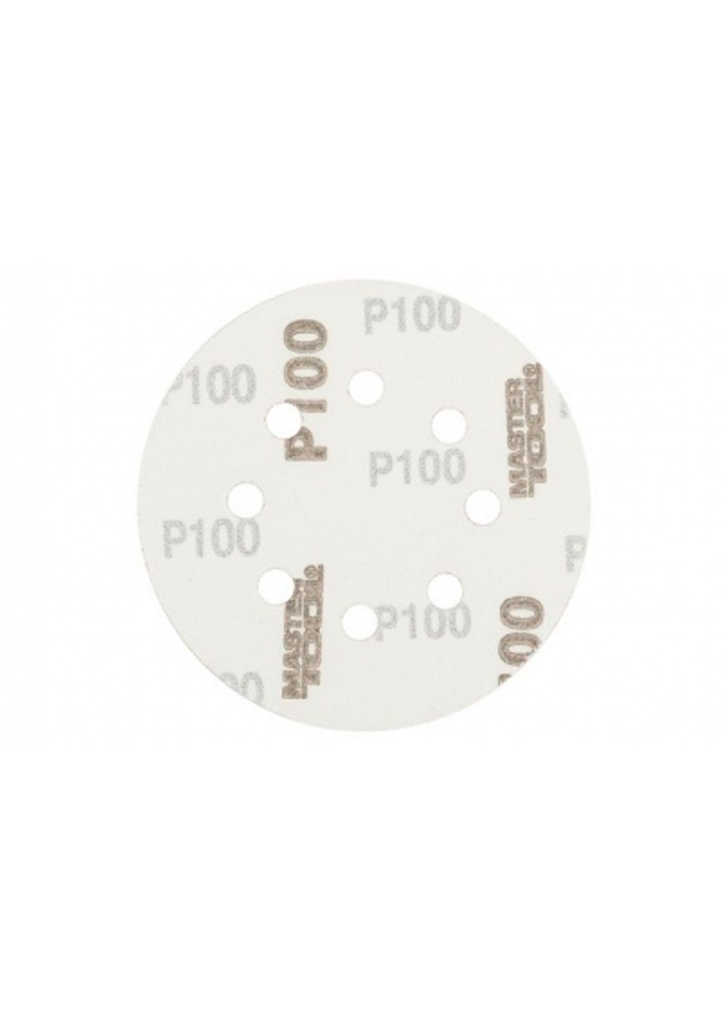 Шліфувальний лист на липучці 125 мм Р100 для ексцентрикових шліфмашок (5 шт.) для дерева та металу Mastertool (332203143)