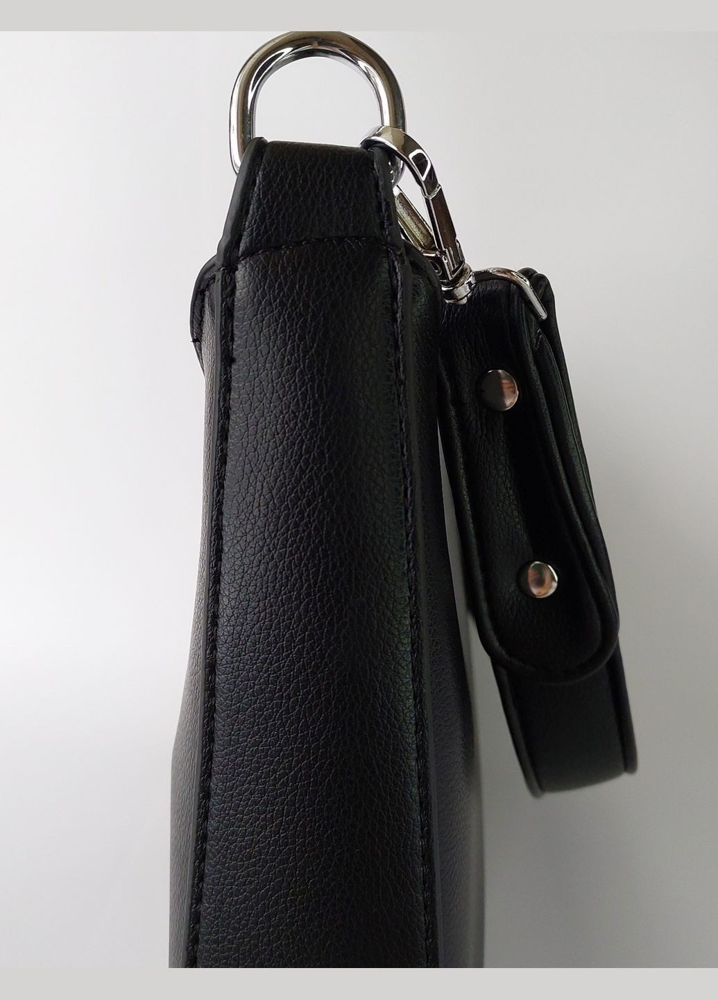 Сумка жіноча багет з коротким та довгим ремінцем чорна Karlos Marconi (335821298)