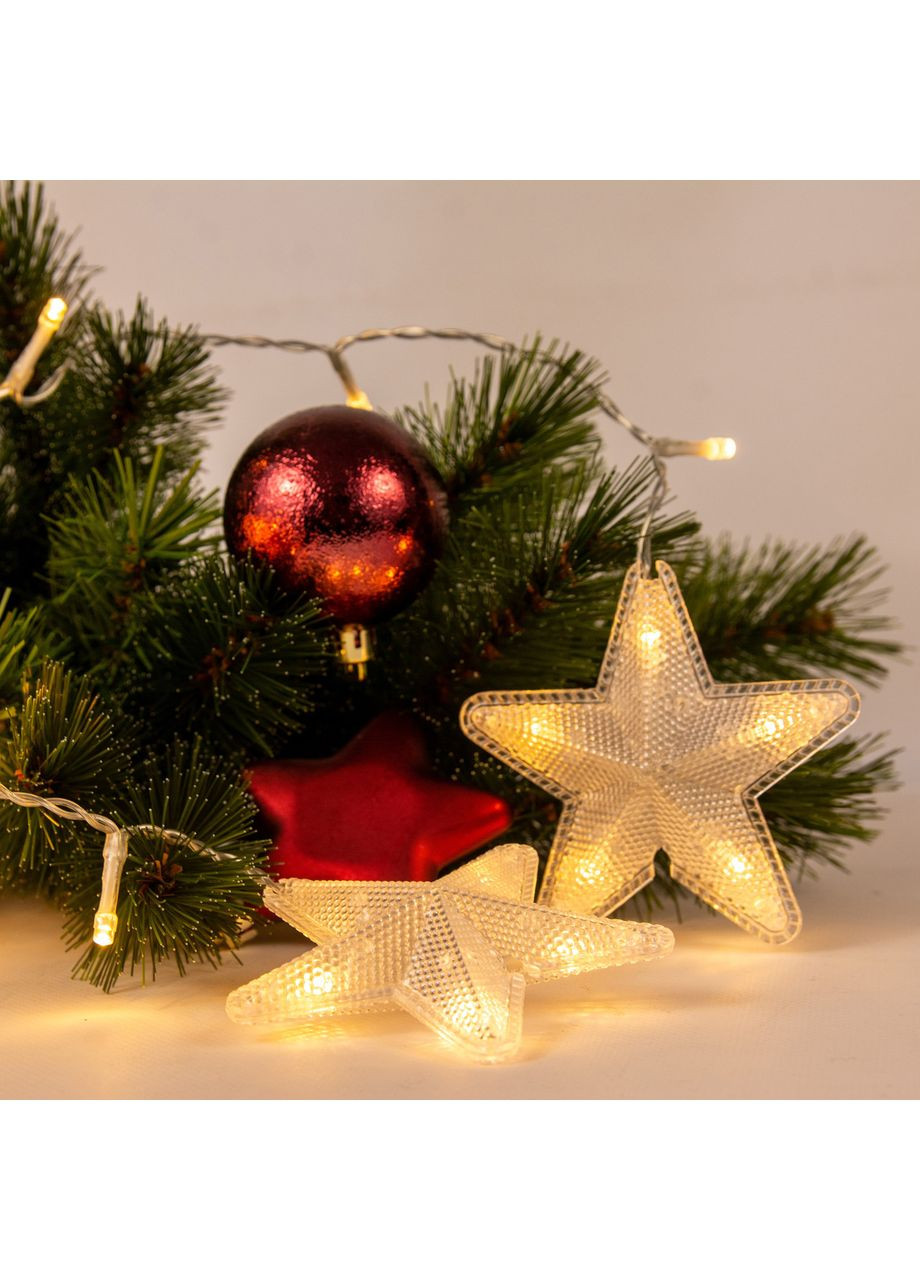 Гірлянда електрична "Штора зірки" 136 LED, теплий білий, 3м, від мережі Chomik (369144829)