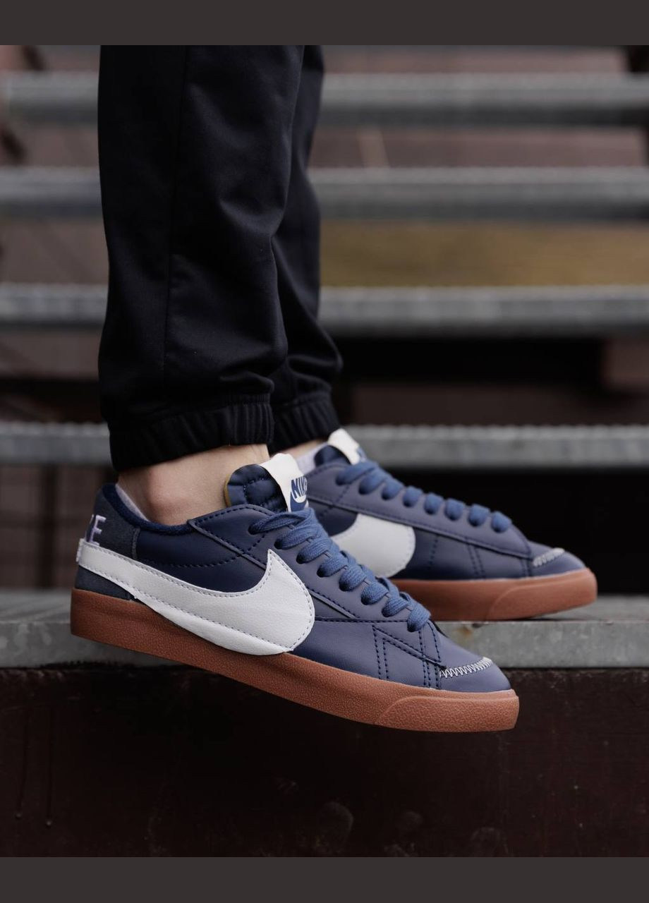 Синій всесезонні кросівки nike nd No Brand Blazer Low 77 Jumbo Blue