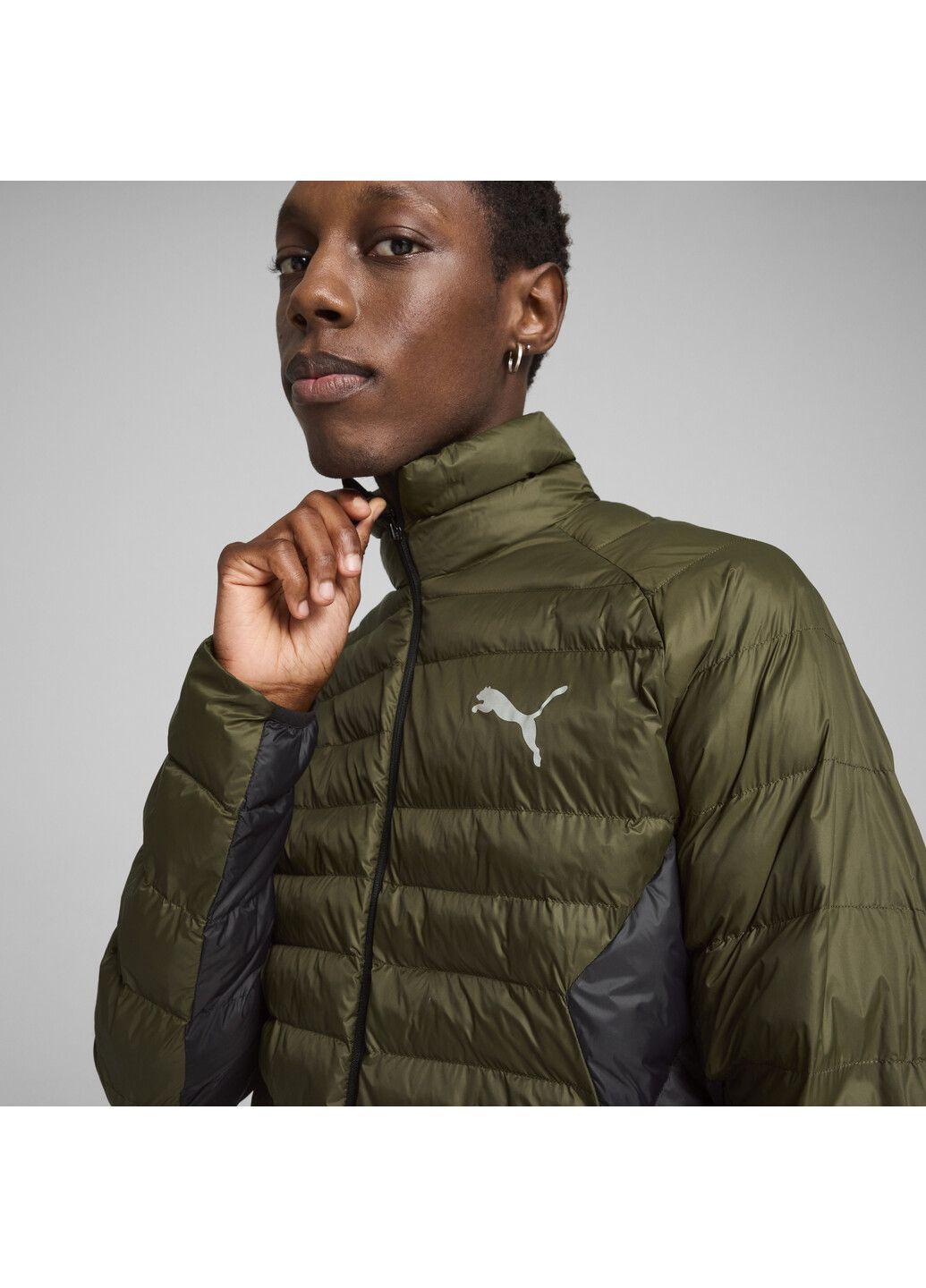 Зеленая демисезонная куртка packlite jacket men Puma