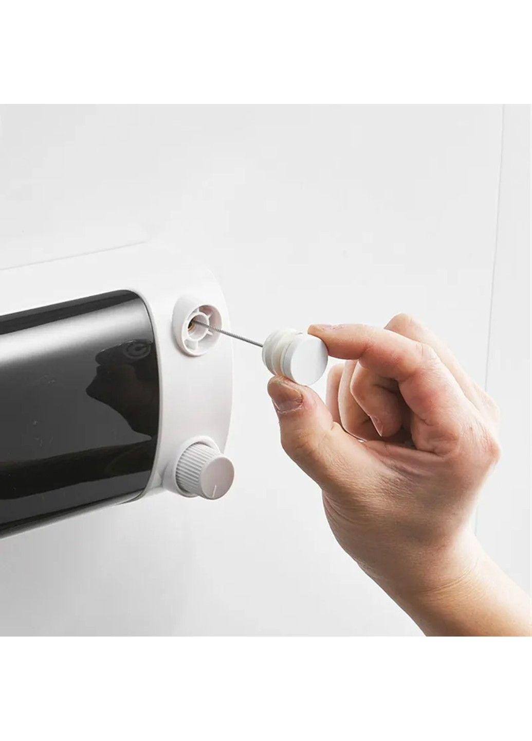 Сушарка для білизни настінна мотузка/трос подвійна з фіксатором 4.2м HP13 No Brand (299914637)