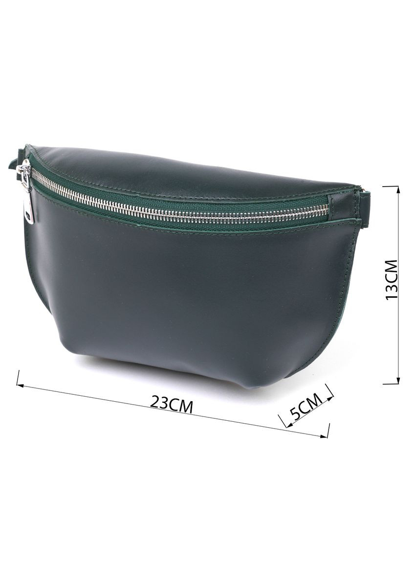 Женская сумка на пояс кожаная с регулируемым ремнем зеленая (sku_16390) No Brand (329853343)