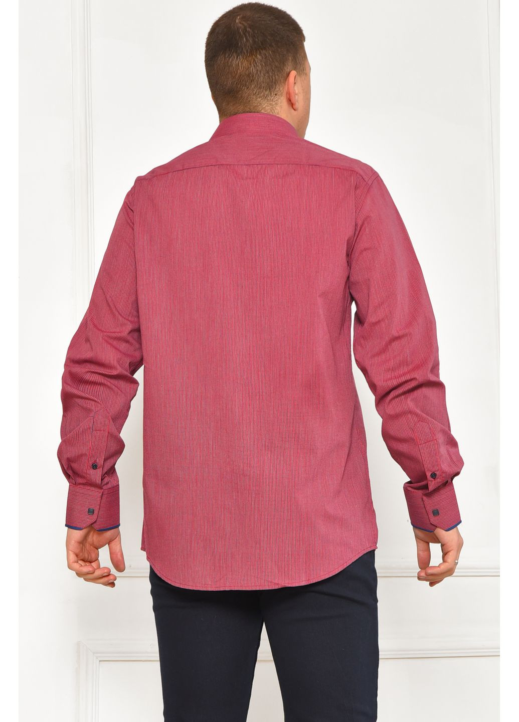 Сорочка чоловіча бордового кольору з принтом Let's Shop (367180014)