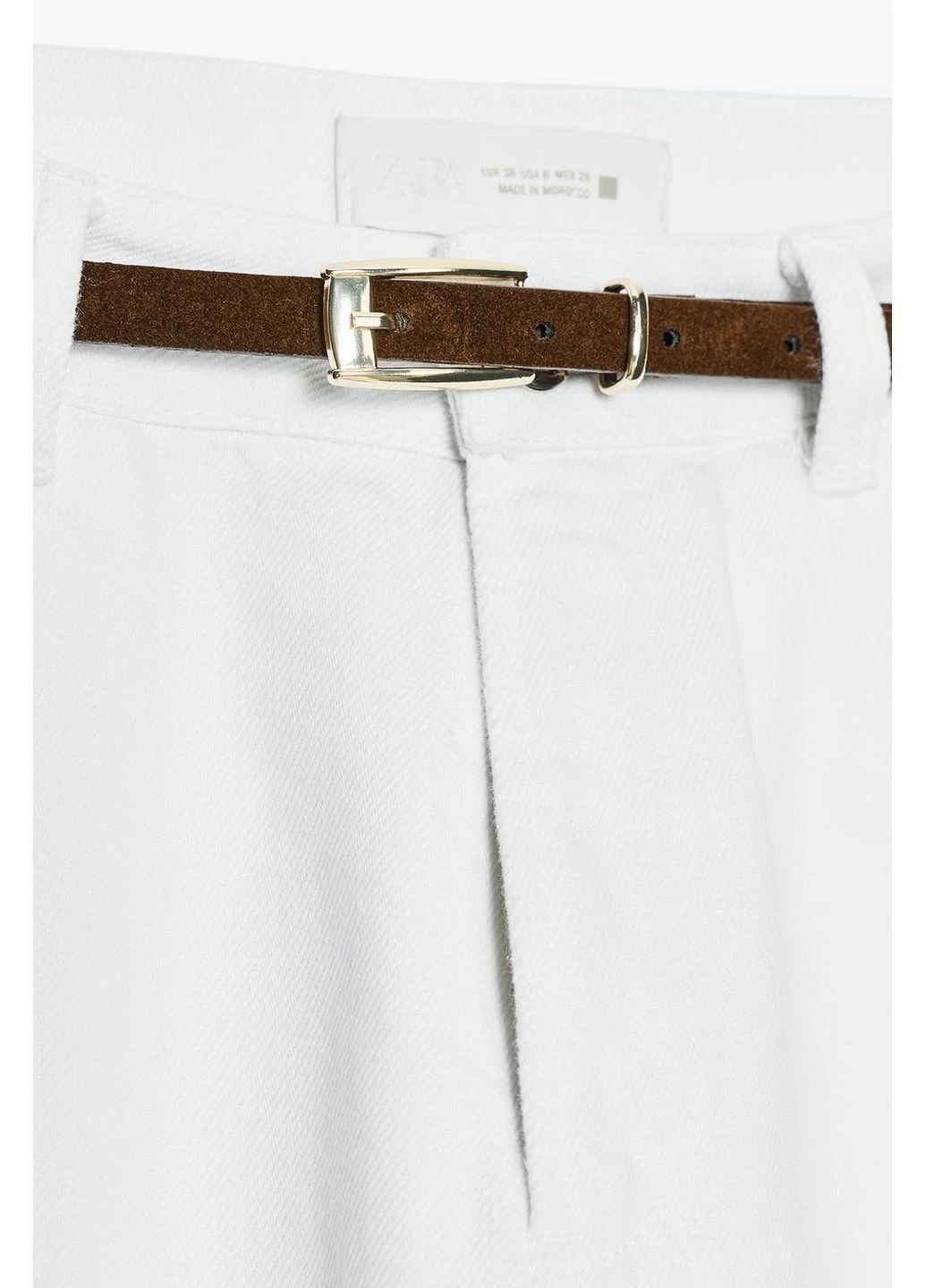 Прямі джинси Z1975 90-х з високою посадкою та ременем Zara - (383435420)