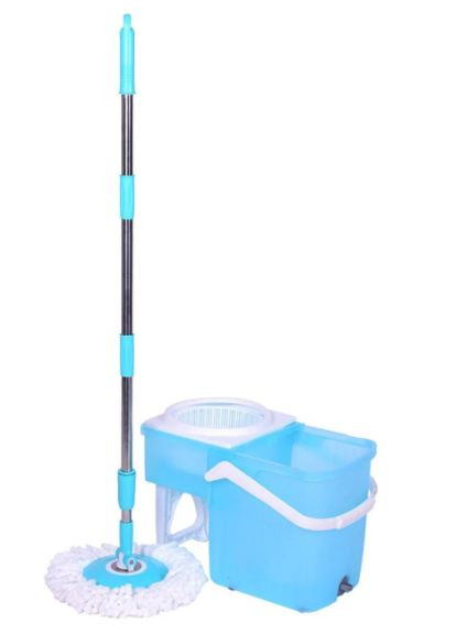 Универсальная швабра с отжимом-центрифугой и ведром "Круглая Швабра" Vessa easy mop (283298579)