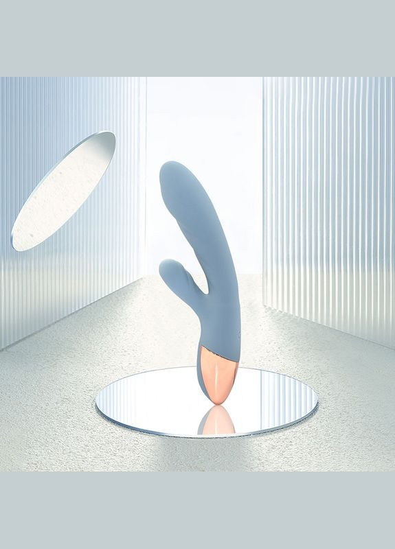 Кролик вибратор с функцией нагревания +10 режимов вибрации Velvet Lure, голубой Sweet Em (347312791)