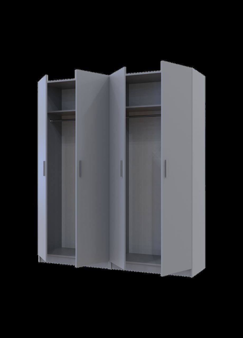 Шафа для одягу Промо Сірий 2+2 ДСП 180х48х204 DRS-011630 (80737766) Doros (346532082)