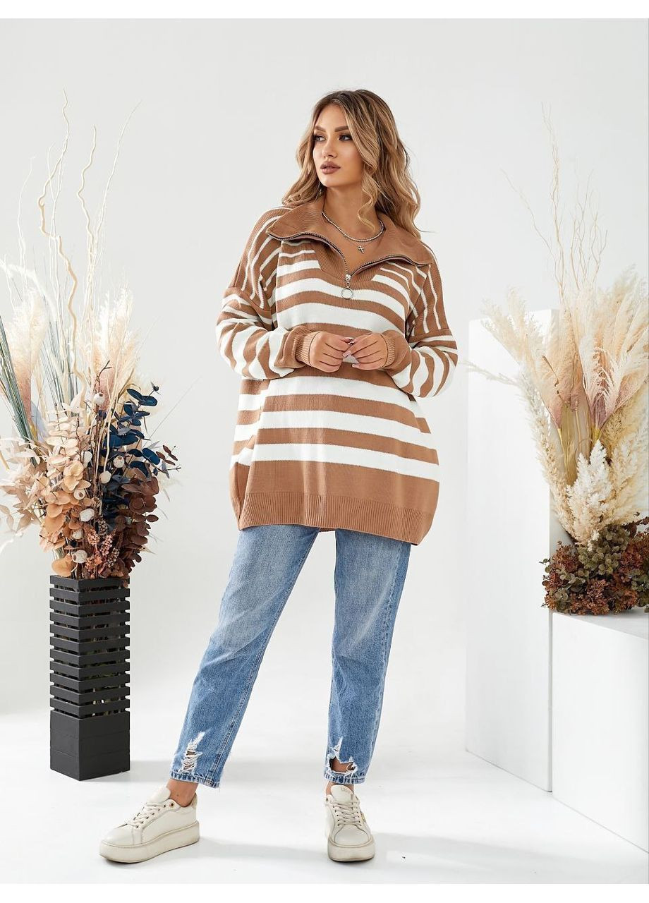 Бежевый женский свитер турция Osoblyva