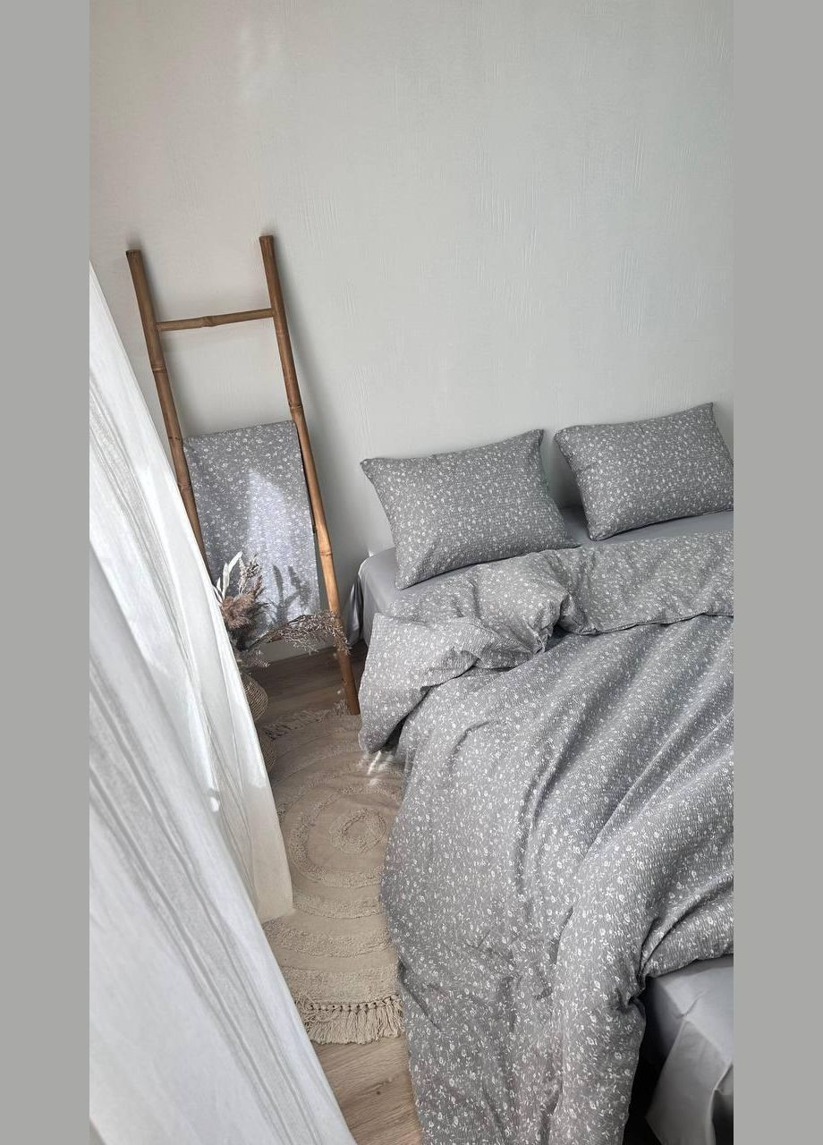 Постельное белье из натурального хлопка Ранфорс жатка Полуторный 150 x 210 см (П1Е5400-1) No Brand (308754659)