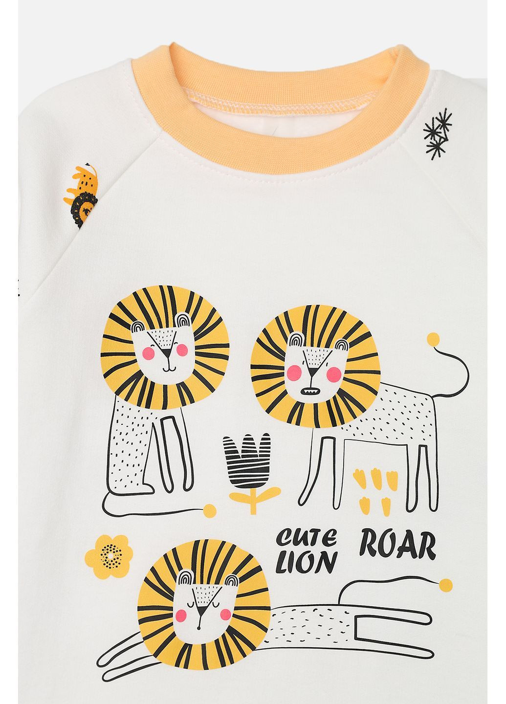 Оранжевая зимняя пижама со штанами для мальчика цвет оранжевый cb-00282015 Yuki