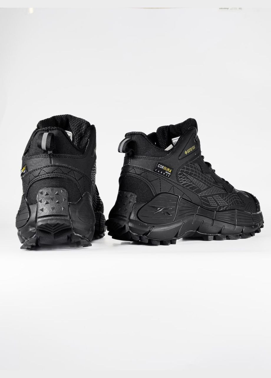 Чорні Зимовий кросівки зимові чоловічі reebok zig kinetica 2,5 edge winter gore-tex black fur | рібук зіг кінетіка 2,5 едж чорні з хутром No Brand