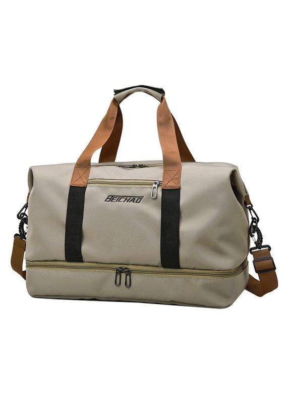 Сумка дорожная Beichad 001 Latte с отделением для обуви с регулируемым плечевым ремнем 19шт Lesko (335812828)