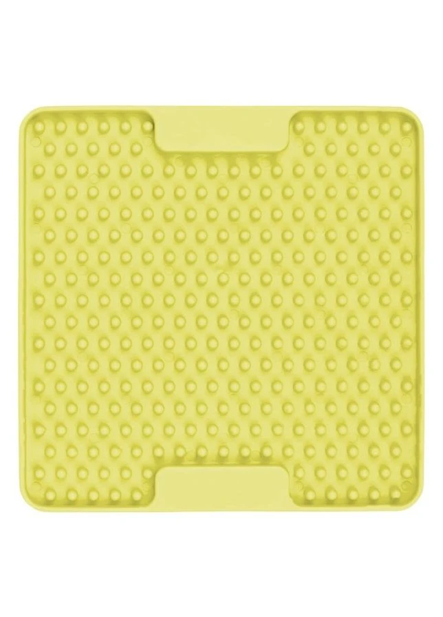 Лизальний килимок антистрес для маленьких собак собак Mini Soother Yellow, м'яка основа LickiMat (387655021)
