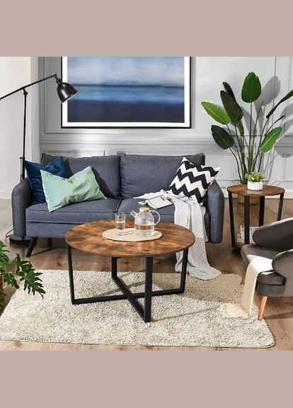 Журнальный столик Fleksi круглый в стиле Loft Leobert (301865888)