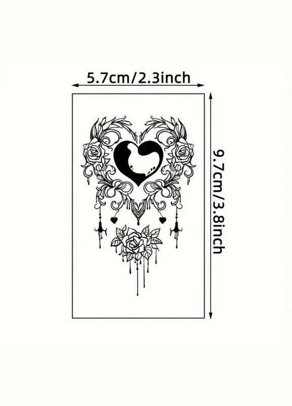 Набір дитячих тимчасових татуювань "Чорні міні №4" black-tattoo-mini-set-4-H No Brand (339782555)