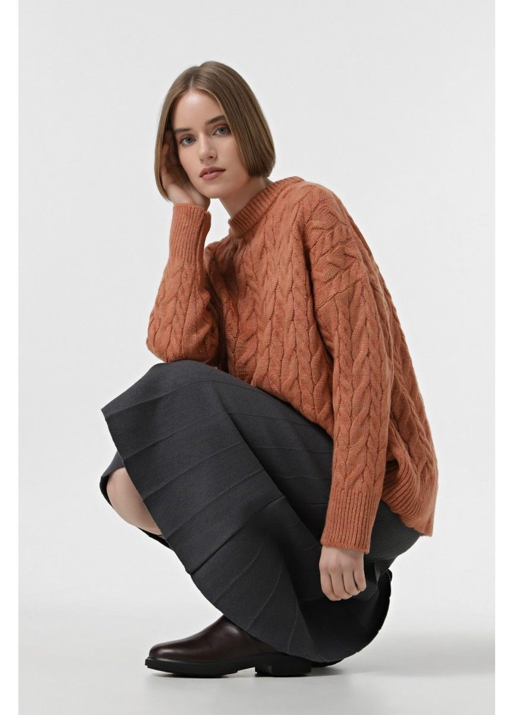 Темно-коричневый зимний джемпер jw964 Sewel