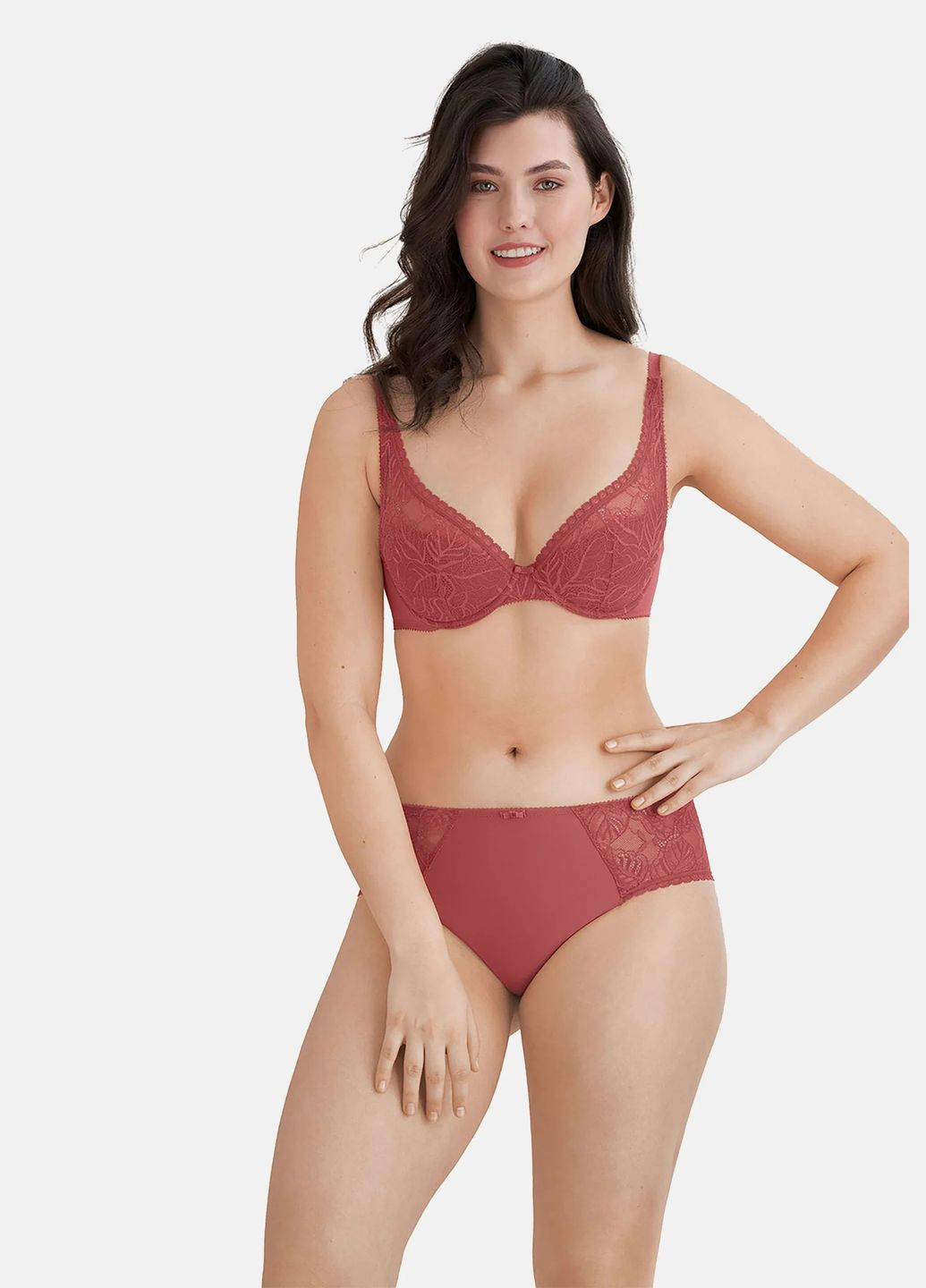 Теракотовий бюстгальтер Conturelle з кісточками поліамід, мереживо, еластан