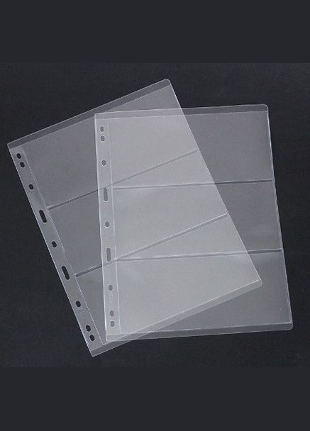 Лист для бон (банкнот) открыток на 3 ячейки (84х195мм) 215х280мм, тип R PTR No Brand (317763585)