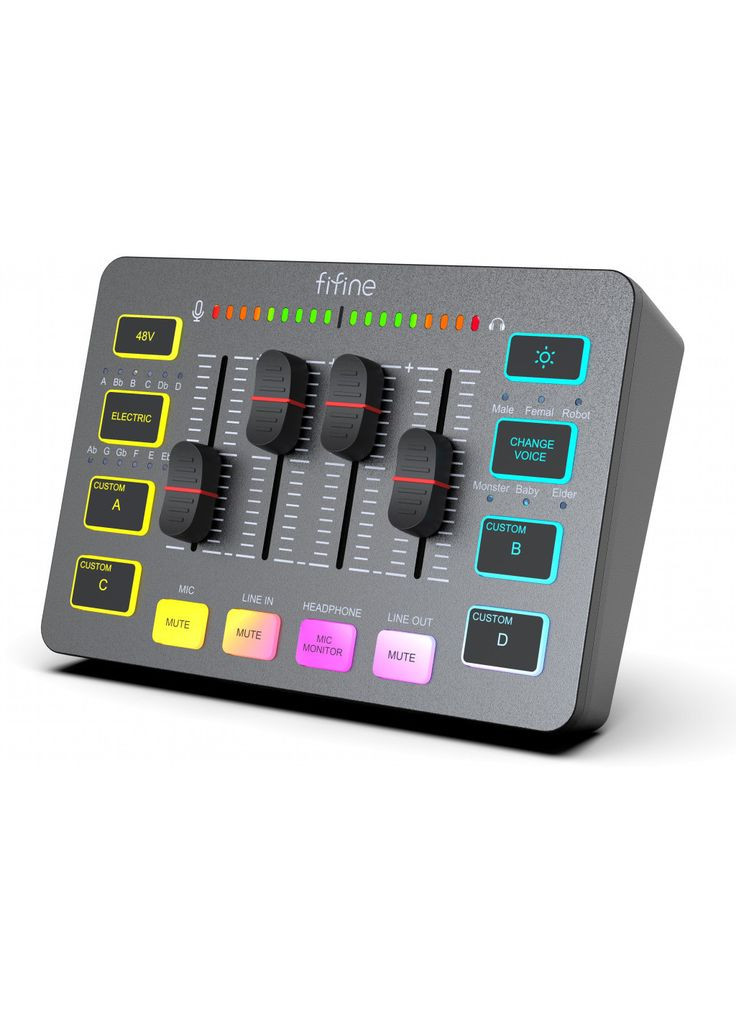 Микшерный пульт Sound Card Black (m507745) Fifine Sound Card Black (369020685)