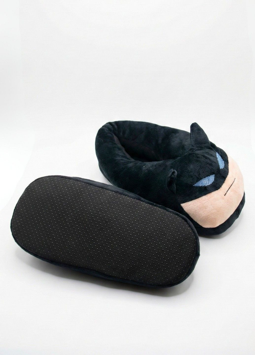 Капці домашні Бетмен для підлітків та дорослих чорні плюшеві Lalapka (370858914)