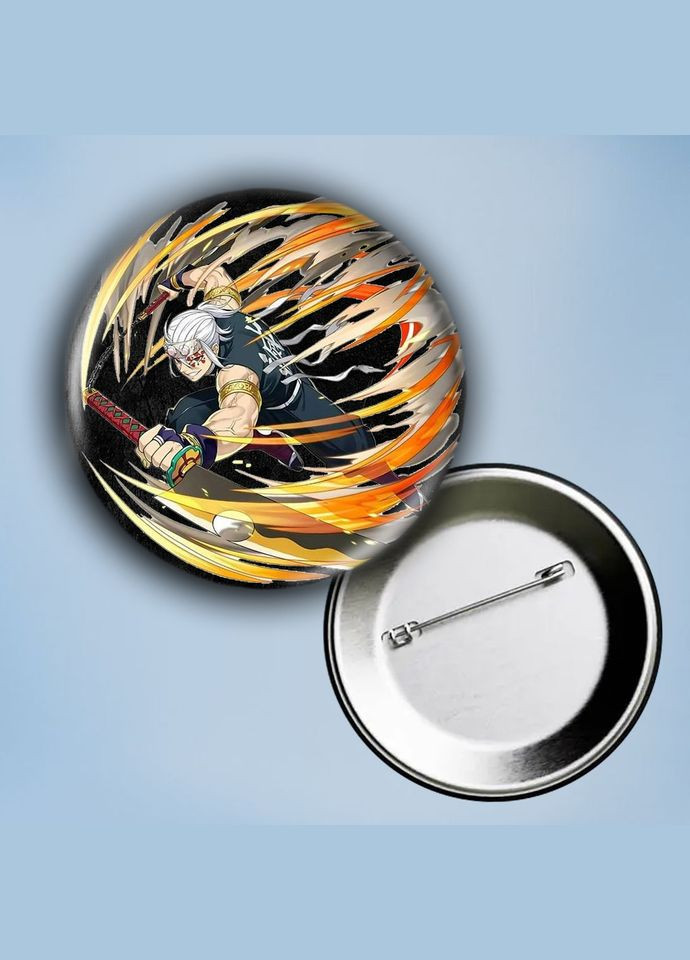 Значок на булавці Аніме Клинок, який знищує демонів #20 металевий 56 мм No Brand (304503496)