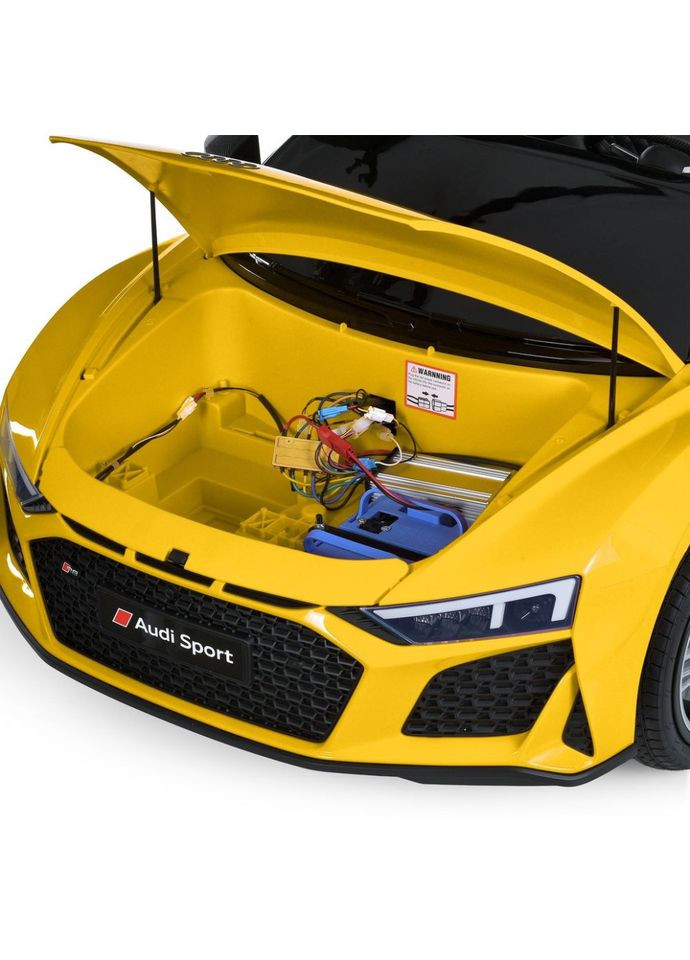 Дитячий електромобіль Audi жовтий 2 місний для дітей від 6 років з акумулятором та музикою Bambi (368760302)