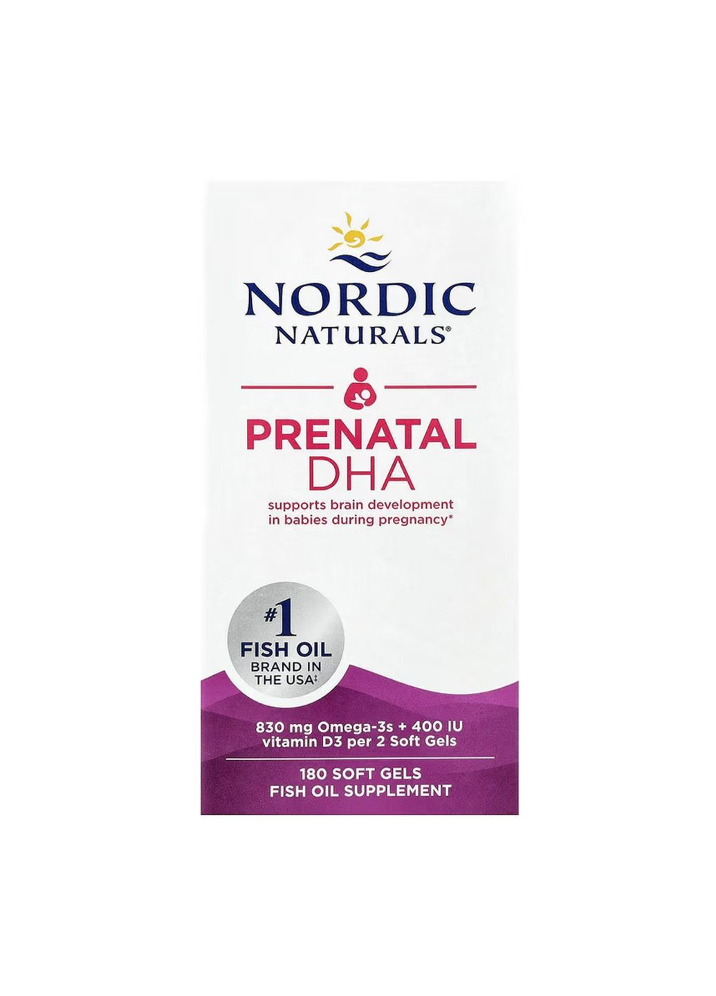 Добавка Prenatal DHA - 180 softgels Nordic Naturals (364201445)