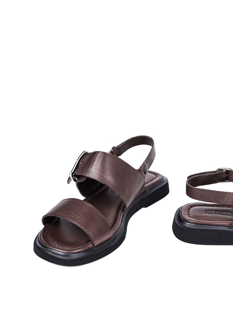 Коричневые женские сандалии 581305 коричневый кожа Attizzare