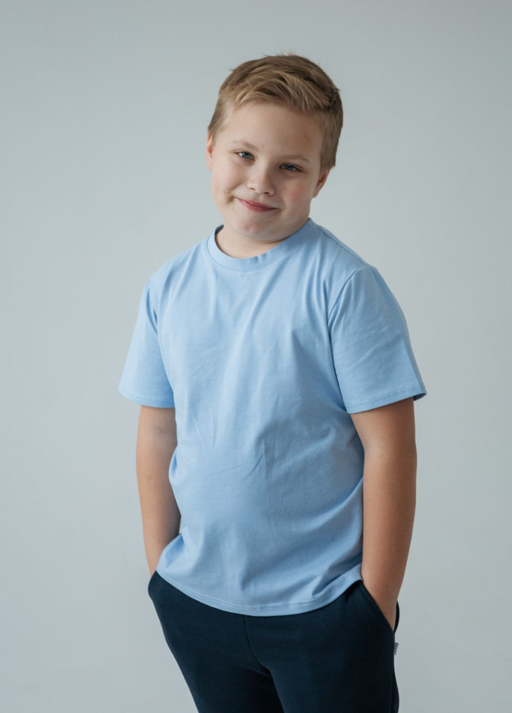 Синя демісезонна комплект дитячих футболок 5 шт Malwel