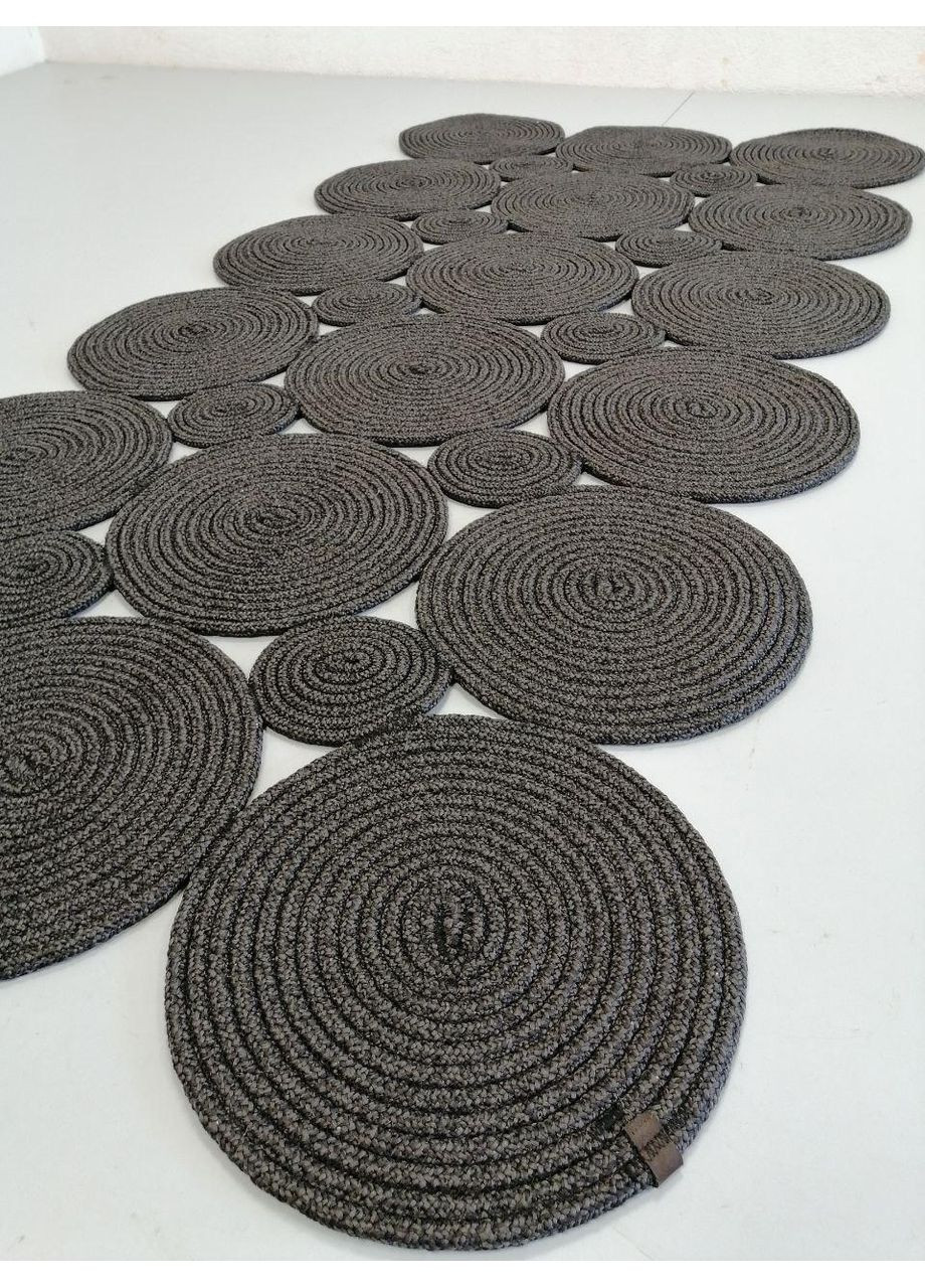 Плетений килимок Shana Rene 01 80x150 см, Графіт. No Brand (366293905)