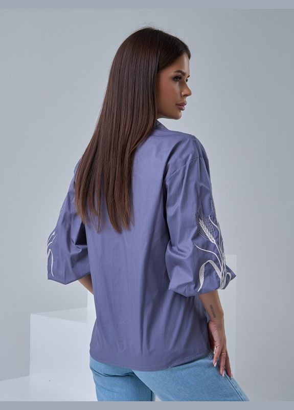 Серая классическая рубашка однотонная ISSA PLUS