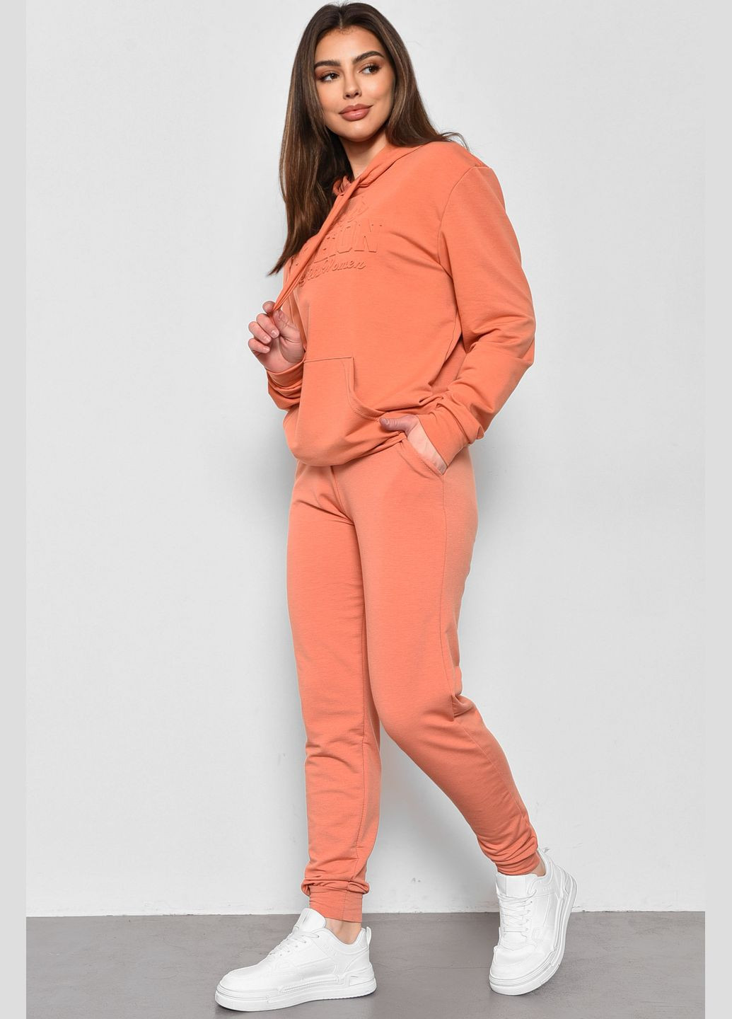 Спортивный костюм женский светло-терракотового цвета Let's Shop (285692130)