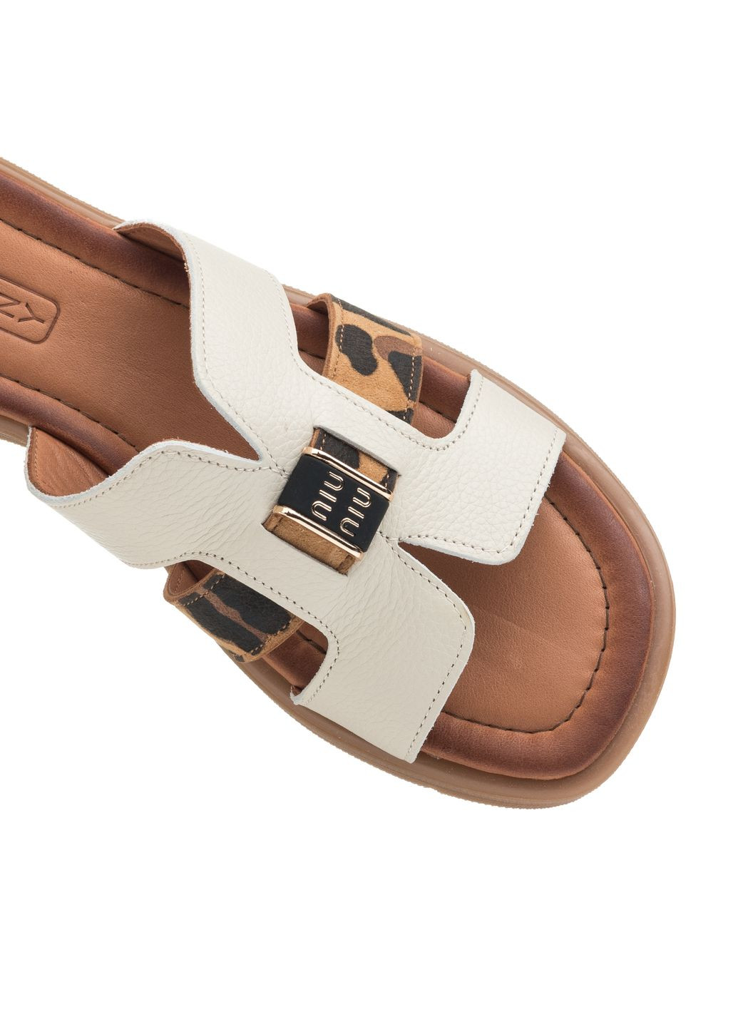 Бежевые шлепанцы (1595лz) Phany