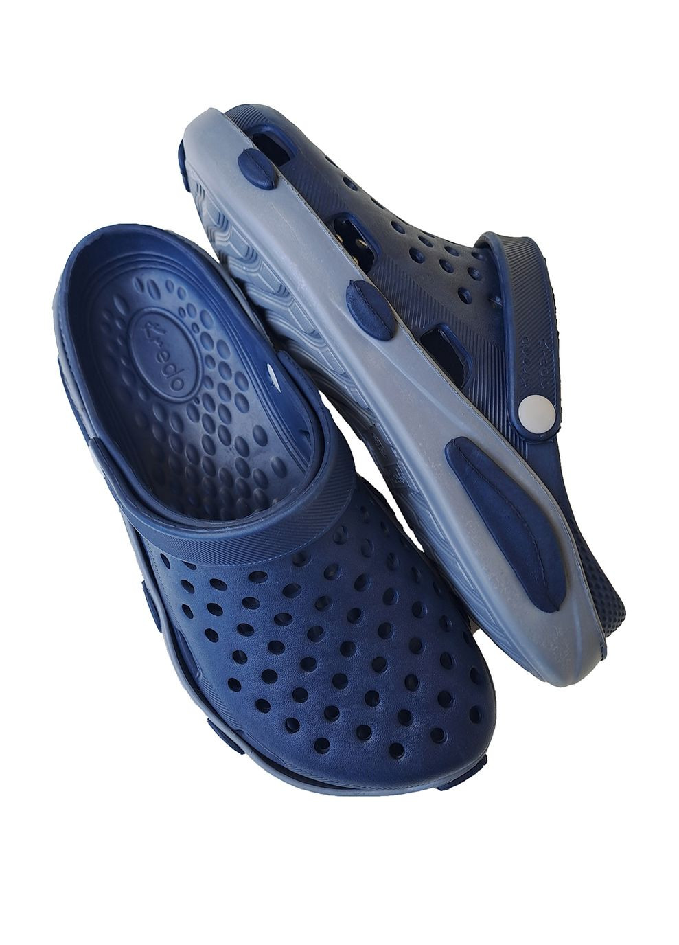 Синие мужские сабо кроксы Kredo