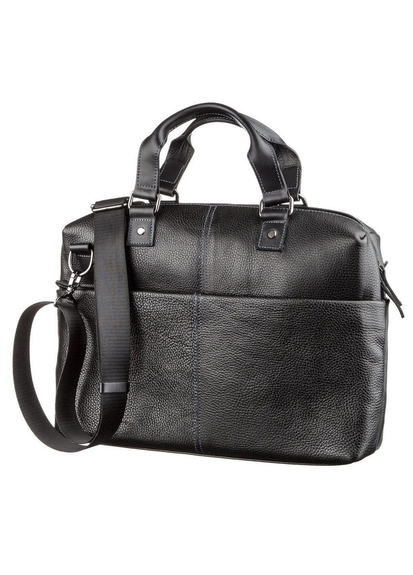 Сумка для ноутбука и документов кожаная черная размер 37х25,5х7,5 см 11243 Shvigel (362417714)