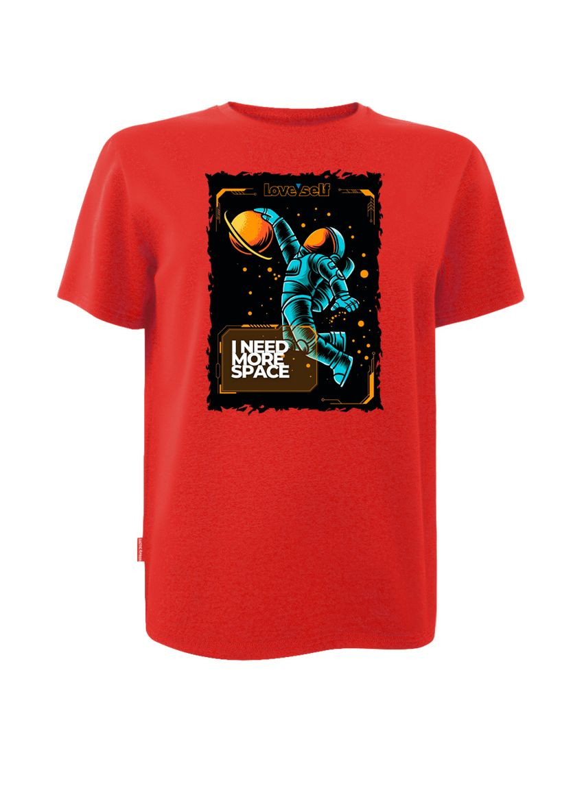 Футболка унисекс красная с коротким рукавом с принтом "I Need More Space" 4PROFI (361259424)