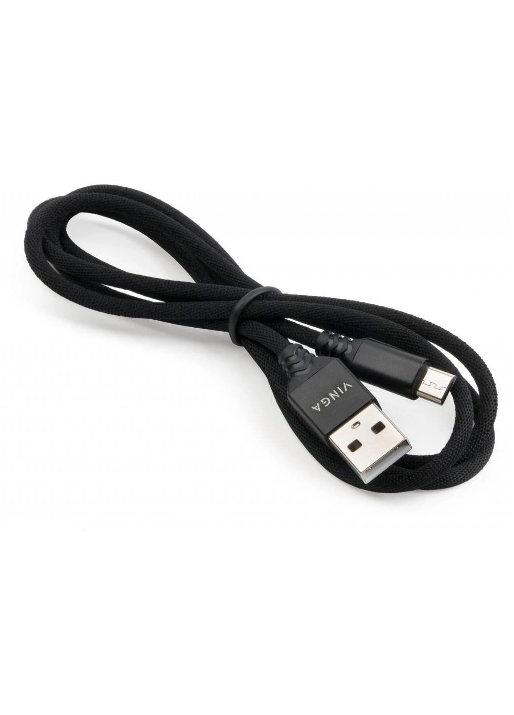 Дата кабель (ek18920) Vinga USB 2.0 AM to Micro 5P nylon 1m black (391782197)