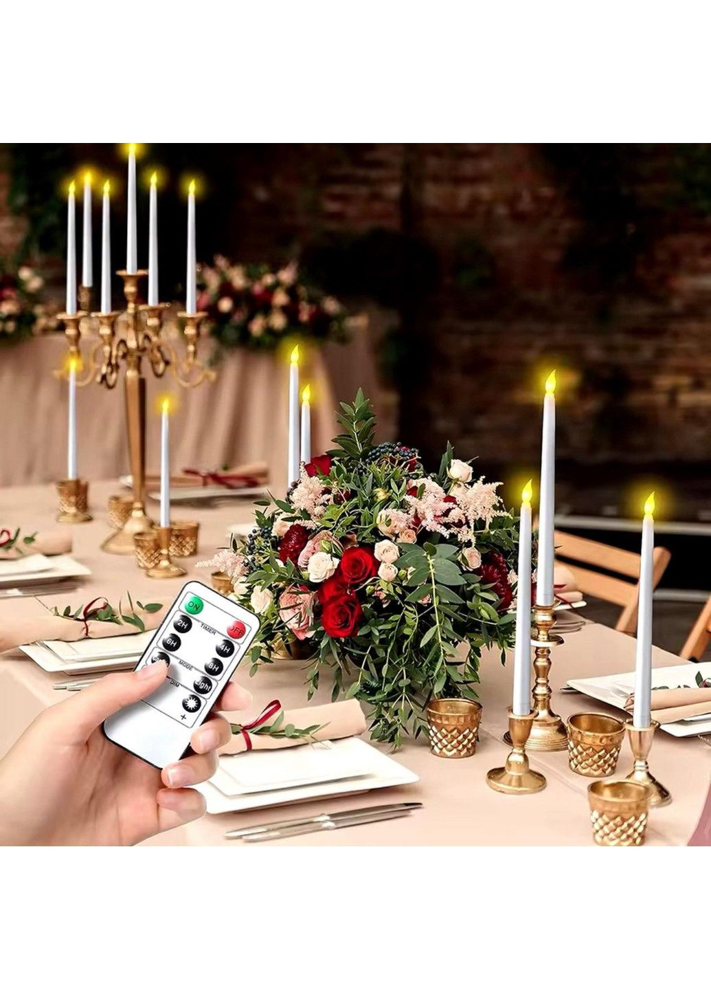 Набір Led свічок 6 шт. з пультом (2*ААА батарейки) No Brand (309028850)