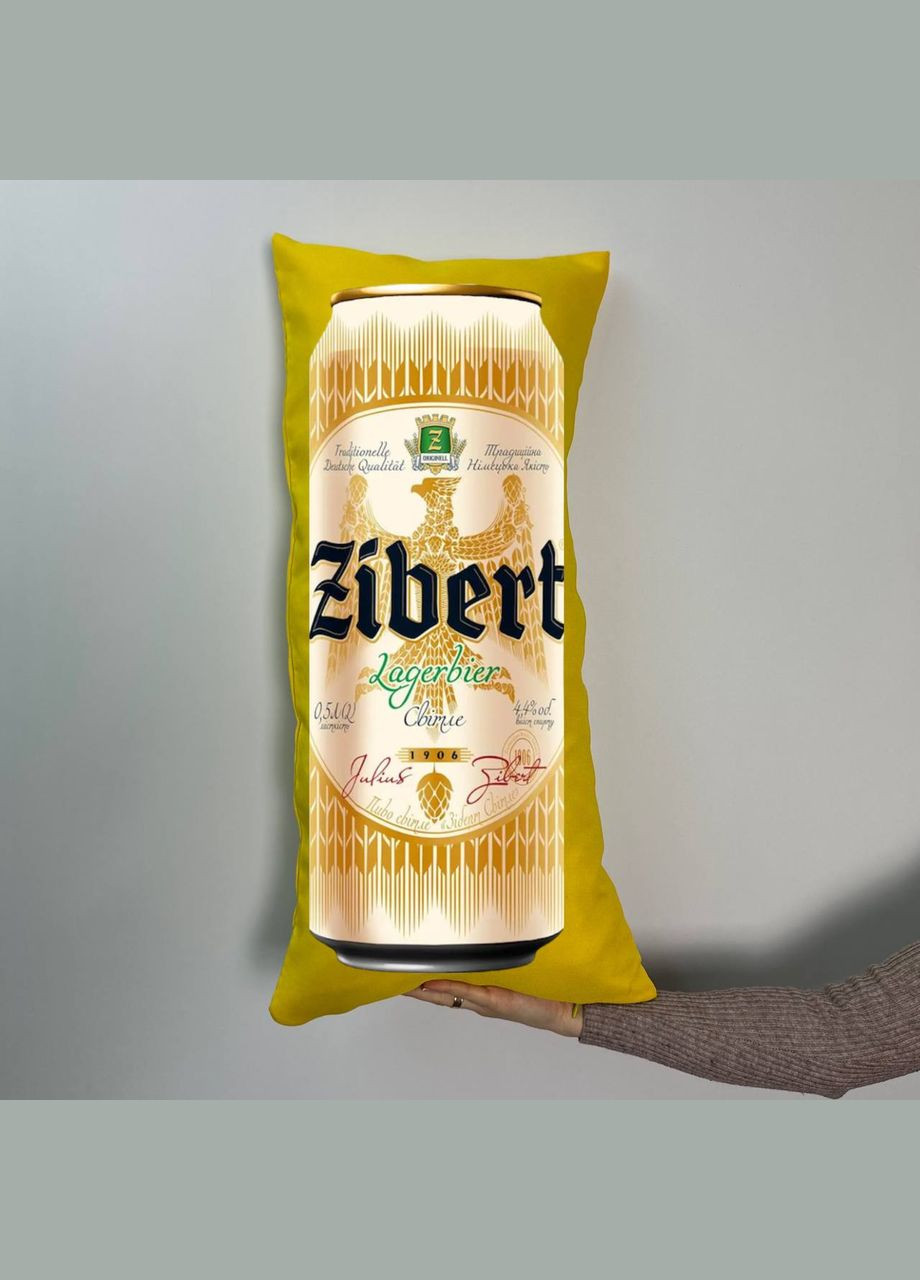 Подушка с принтом габардиновая Первая частная пивоварня, белая 35х75 (524) Hand Made (350943598)