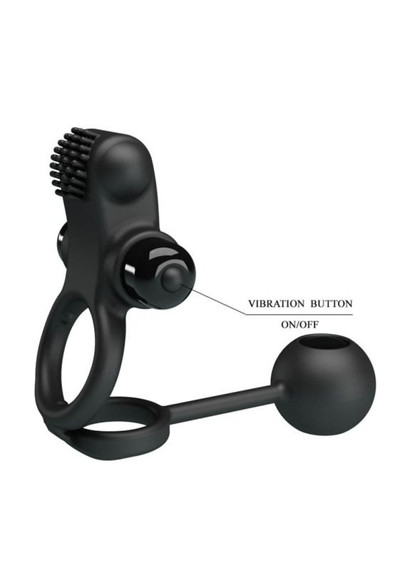 Насадка на член Pretty Love Vibro Penis Sleeve IV Черная CherryLove LyBaile (282710768)