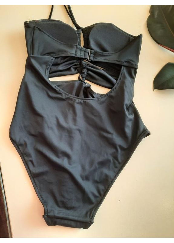 Черный красивый сплошной купальник слитный C&A суцільний купальник