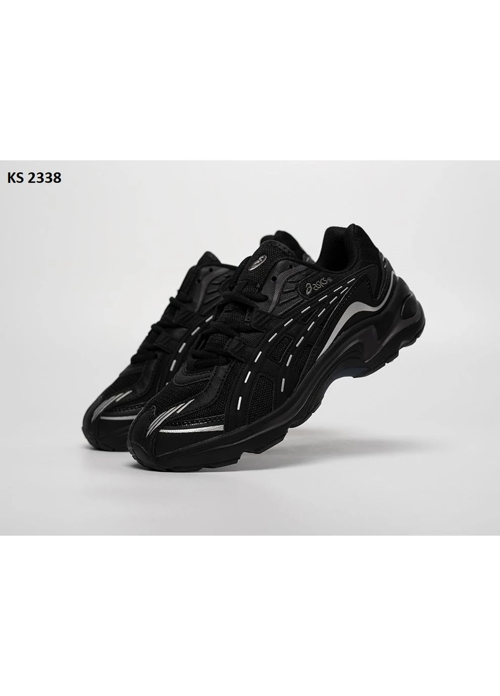 Черные демисезонные кроссовки мужские asics gel-preleus black асикс гель черные No Brand