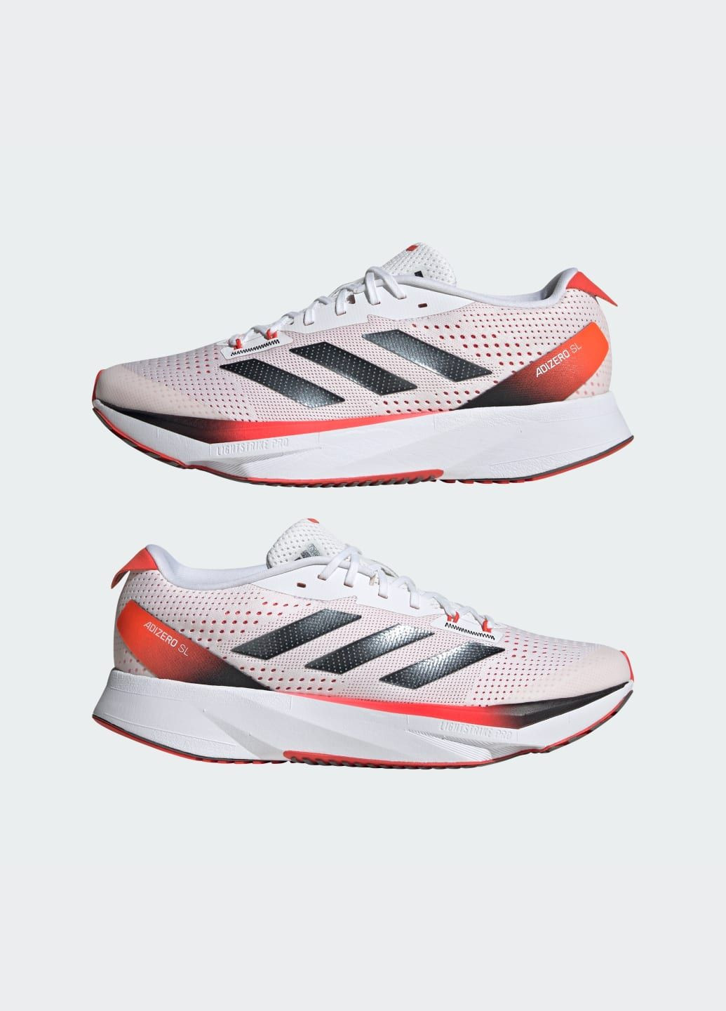 Белые летние кроссовки для бега adizero sl adidas