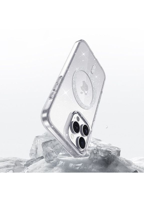 Чохол TPU Eclipse Sparkle (MagFit) для Apple iPhone 12 Pro / 12 (6.1") Прозорий Epik (372845643)