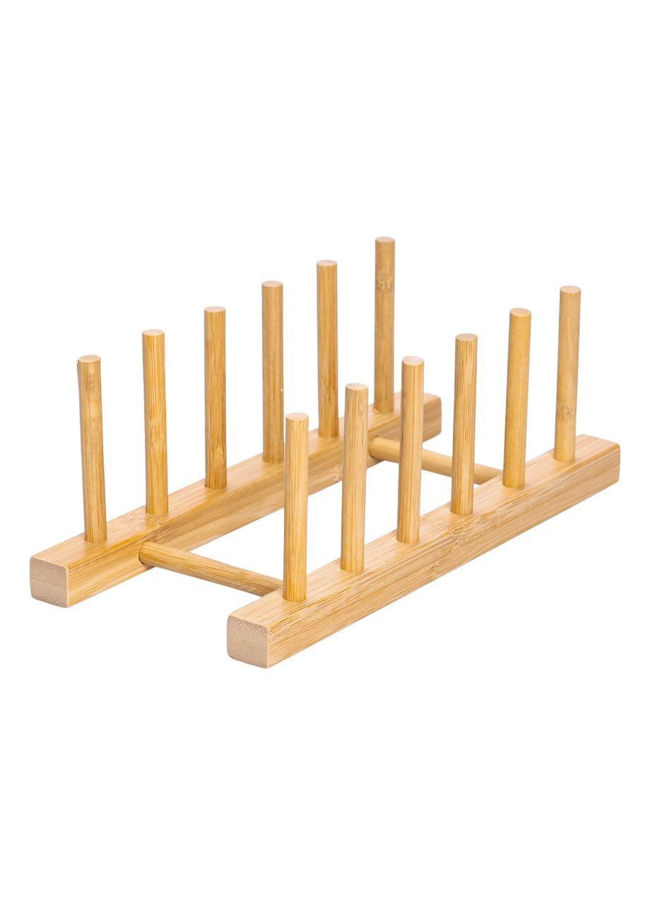 Підставка для тарілок та кришок дерев'яна на кухню 24.5×12×9.5 (см) HB-40-12 Yiwu (370706234)